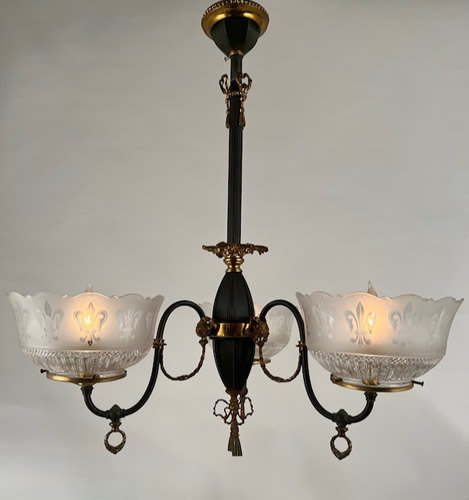 3-Light Gas Chandelier